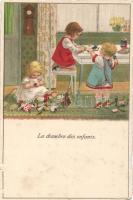 The children's room, litho, s: P. Ebner (small tear)