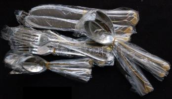 6 személyes nem használt dekoratív étkészlet / Cuttlery