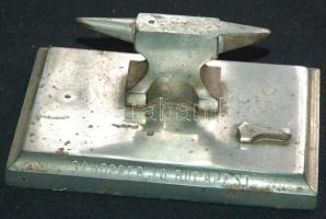 cca 1900 Kis üllő Schopper J. G. budapesti vasnagykereskedéséből / Anvil 15x9,5x6cm