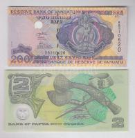 Pápua Új-Guinea 1996. 2K szignó:10 + Vanuatu DN 200V T:I
Papua New Guinea 1996. 2 Kina sign. 10 + Va...