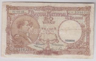 Belgium/Belga Királyság 1948. 20Fr T:III- Belgium/Kingdom of Belgium 1948. 20 Francs C:VG