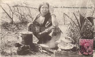 indian folklore, Brahman woman cooking food (b)