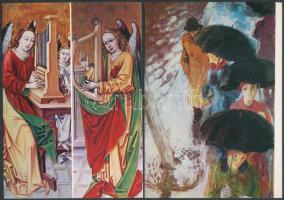 32 db modern művészlap különböző festményekről, jó állapotúak, mind használatlan