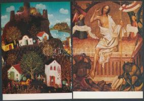 32 db modern művészlap különböző festményekről, jó állapotúak, mind használatlan