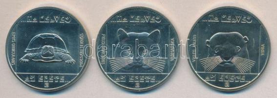 1985. 100Ft 3klf db "Természetvédelem-vidra, vadmacska, mocsári teknős" T:BU