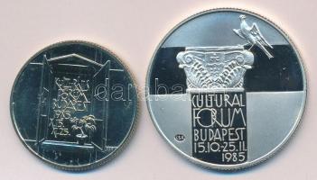 1985. 100Ft + 500Ft Ag "Kulturális fórum" pár T:BU,PP