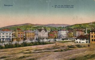 Sarajevo the place of the assassination of Franz Ferdinand (pinhole)