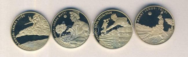 2001. 200Ft 4 klf db "János Vitéz, Pál utcai fiúk, Toldi, Lúdas Matyi" sor T:PP