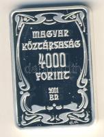 2001. 4000Ft Ag "100 éves a gödöllői művésztelep" T:PP Csak 4000db!