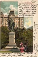 Budapest V. Eötvös-szobor litho