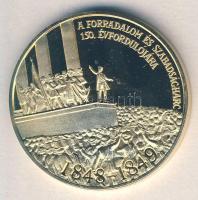 1998. "1848-49. forradalom és szabadságharc 150. évfordulója" aranyozott emlékérem (42mm) T:PP