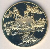 1998. "1848-49. forradalom és szabadságharc 150. évfordulója" aranyozott emlékérem (42mm) ...