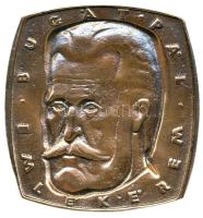 Csontos László (1925-) 1939. "Bugat Pál" bronz emlékérem (76x80mm) T:1- / Hungary 1939. Pál Bugat Br commemorative medal Sign: László Csontos (76x80mm) C:AU HV-96.