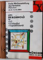 1965 Úti beszámoló az Első Közlekedési Világkiállításról Münchenből. Géppel írt napló, bekötve, fekete-fehér fotókkal illusztrálva, p84