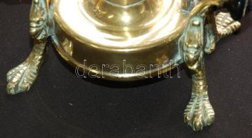 Saslábon álló réz teafőző 19cm magas