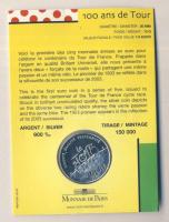 Franciaország 2003. 1/4&#8364; Ag "100 éves a Tour de France" emléklapon T:BU
France 2...