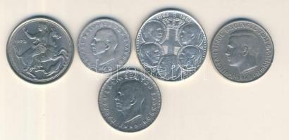 Görögország 1959. 10Dr + 1960. 20Dr Ag + 1968. 10Dr + 1963. 30Dr Ag + 1973. 20Dr T:1-,2,2-
Greece 19...