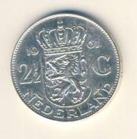 Hollandia 1961. 2 1/2G Ag "Julianna" T:2 Netherlands 1961. 2 1/2 Gulden Ag "Juliana" C:XF