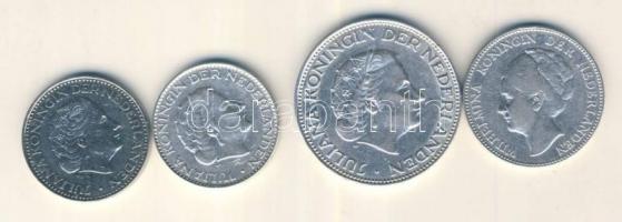 Hollandia 1924. 1G Ag "Wilhelmina" + 1958. 1G Ag "Juliana" + 1962. 2 1/2G Ag &qu...