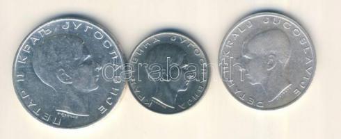 Jugoszlávia 1938. 10D + 20D Ag + 50D Ag "II. Péter" T:1-,2,2-
Yugoslavia 1938. 10 Dinara +...