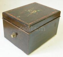 cca 1900 Symphonion német zenedoboz 5db hozzá tartozó fémlemezzel, Breveté S.G.D.G. szabadalommal el...