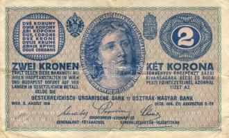 1914. 2K "C" sorozatszám, majdnem összeér és vastagabb T:III/IV