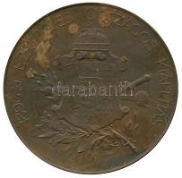 Beck Ö(tvös) Fülöp (1873-1945) "1896-iki Ezredéves Országos Kiállítás / Közreműködők Érme" Br emlékérem (92g/60mm) T:1-,2 /  Hungary 1896. National Millennium Exhibition Br commemorative medallion. Sign.: Fülöp Beck (92g/60mm) C:AU,XF