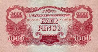 1944. "V.H" 1000P T:II+ Csak egyszer hajtott!