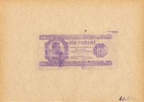1946. 10Ft próbanyomatai 2 klf színben T:I