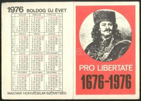 1976 Pro Libertate 1676-1976 kártyanaptár