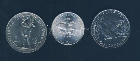 Vatikán 1935. 2L T:2 + 1970. 10L + 1972. 100L T:1 Vatican 1935. 2 Lire T:XF + 1970. 10 Lire + 1972. 100 Lire C:Unc