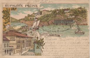 Susak-Pecina with Hotel Susak litho (Rb)