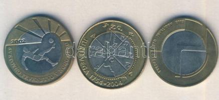 Szlovénia 2002. 500T + 2003. 500T + 2004. 500T T:2
Slovenia 2002. 500 Tolarjev + 2003. 500 Tolarjev ...