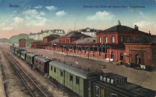 Bielsko railway station with post office