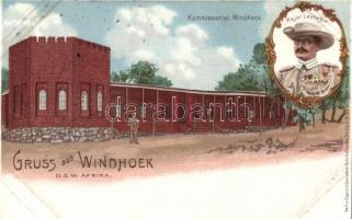 Windhoek commissariat with Mayor Leutwein litho