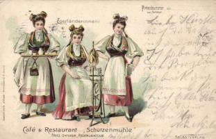 Café Schützenmühle, folklore litho