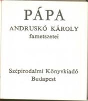 Mátyus Ferenc: Pápa, minikönyv, Szépirodalmi Kiadó, Bp. 1975, Andruskó Károly fametszeteivel