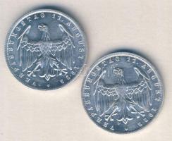 Német Birodalom/Weimari Köztársaság 1922A 3M Alu + 1921A. 50Pf Alu T:1-,2
Germany/Weimar Republic 19...