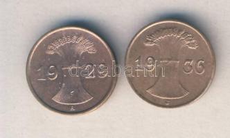 Német Birodalom/Weimari Köztársaság 1929A 1RPf + 1936J 1RPf T:2
Germany/Weimar Republic 1929A. 1 Rei...