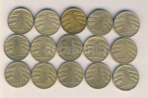 Német Birodalom/Weimari Köztársaság 1908A 10Pf + 1924A/E/J 10Rpf (3x) + 1925A/D/F/G 10Rpf (4x) + 192...