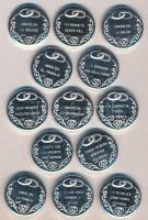 Spanyolország DN 13db Házassági Ag(925) zseton, egyenként 3g/20mm, mind különféle motívummal dísztok...