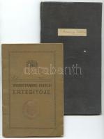 cca 1930 5 db leckekönyv, közte Gazdaságtudományi Egyetemi is