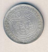 Csehszlovákia 1928. 10K Ag "Függetlenség 10. évfordulója" T:2-/2 Czechoslovakia 1928. 10 Korun Ag "10th Anniversary of Independence" C:VF/XF