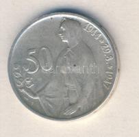 Csehszlovákia 1947. 50K Ag "Szlovák felkelés" T:2 Czechoslovakia 1947. 50 Korun Ag "Slovak uprising" C:XF