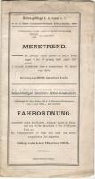 1906 Holics-gödingi H. É. V. Rt. menetrendje magyar és német nyelven