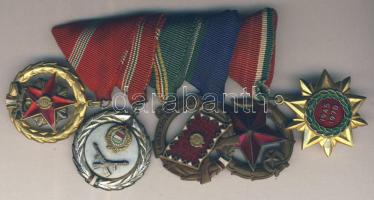 Szocialista kitüntetés sor felfüggesztve: 1964. "Kiváló Szolgálatért Érdemrend" + 1957. "Szolgálati Érdemérem" + "A Haza szolgálatáért Emlékérem" bronz fokozata + 1951. "A Közbiztonsági Érem" bronz fokozata + 1970. "Felszabadulási Emlékérem" T:2,2-
