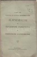 1904 A Magy. kir. Bányász és Erdész Akadémiai Kör alapszabályai; Joerges Ágost özvegye és fia nyomdája