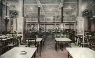 Budapest V. Erzsébet téri Kioszk, Hercz R. Rezső kávéháza, belső