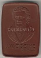 DDR Barna porcelánérem "J.W. Goethe" T:2