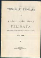 Szabadkőművesség: Társadalmi programm a László király páholy felirata magyarország Symbolicus Nagypáholyához. Nagyvárad 1900. Laszky Ármin 21p.